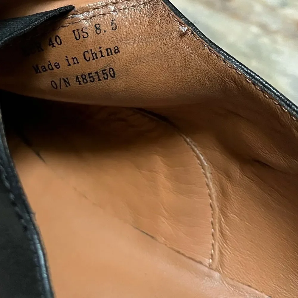 & Other Stories Black Leather Platform Derby Shoes Creepers 8.5